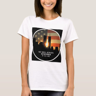 T-shirt 9-11 rappelez-vous - nous n'oublierons jamais