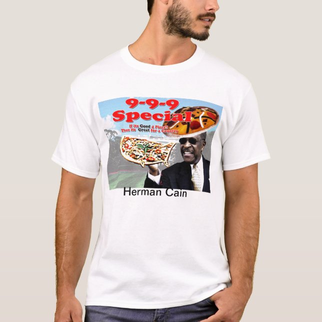 T-shirt 9 9 9 plan Herman Caïn (Devant)