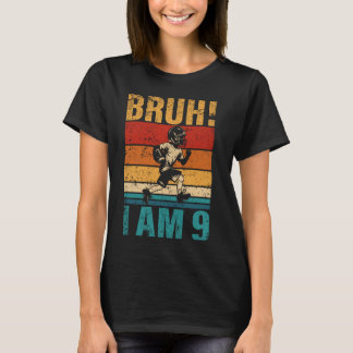 T-shirt 9 Anniversaire Football Boy Bruh C'est Mon 9e anni