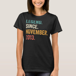 T-shirt 9 Ans 9e Anniversaire Légende de garçon depuis Nov
