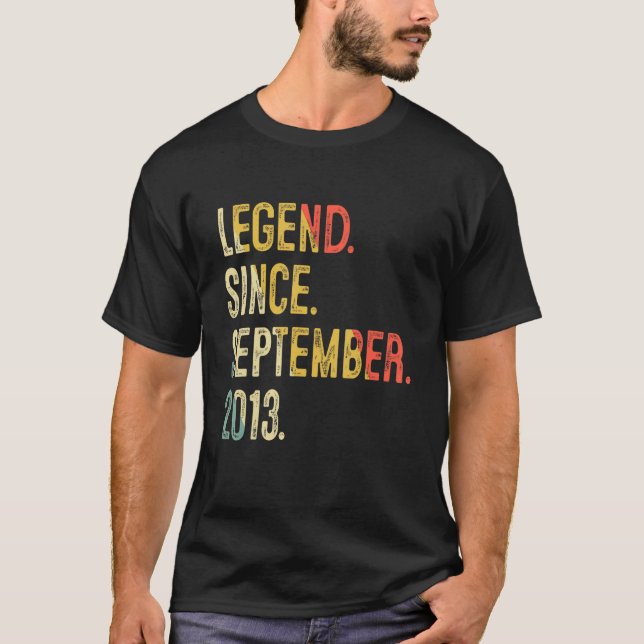 T-shirt 9 ans 9e anniversaire Légende depuis le 2 septembr (Devant)