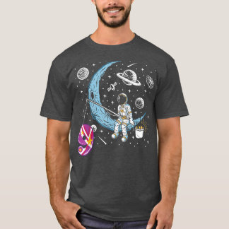 T-shirt 9 Ans Astronaut Lune Spaceman Galay Funny Bi