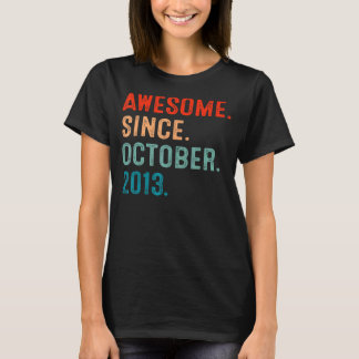 T-shirt 9 ans Awesome depuis Octobre 2013 9e Anniversaire 