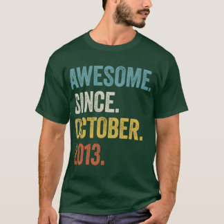 T-shirt 9 Ans Awesome depuis Octobre 2013 9th Birthda