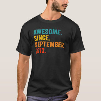 T-shirt 9 Ans Awesome depuis Septembre 2013 9e Naissance