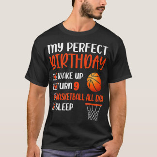 T-shirt 9 ans Basketball Anniversaire fête 9e Anniversaire