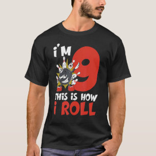 T-shirt 9 ans Bowler 9e anniversaire enfant Bowling naissa