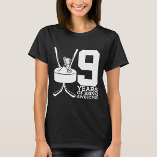 T-SHIRT 9 ANS D'ÊTRE UN HOCKEY GLACE INCROYABLE 9E ANNIVER