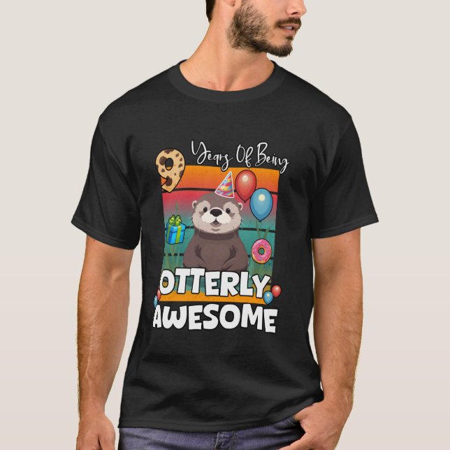 T-shirt 9 Ans D'Être Une Otter De Mer Extrêmement Étonnant (Devant)
