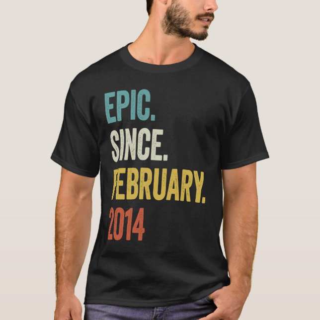 T-shirt 9 ans Epic depuis février 2014 9e anniversaire (Devant)