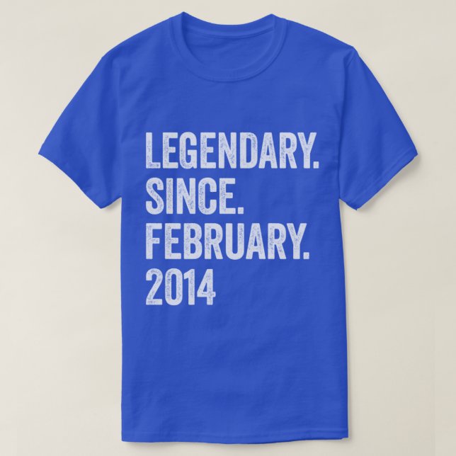 T-shirt 9 ans légendaire depuis février 2014 9e anniversai (Design devant)