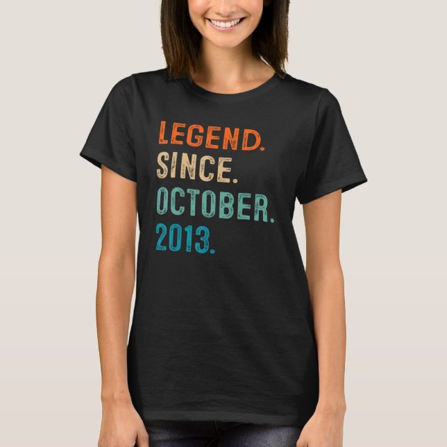 T-shirt 9 Ans Légende Garçon depuis Octobre 2013 9e Birt (Devant)