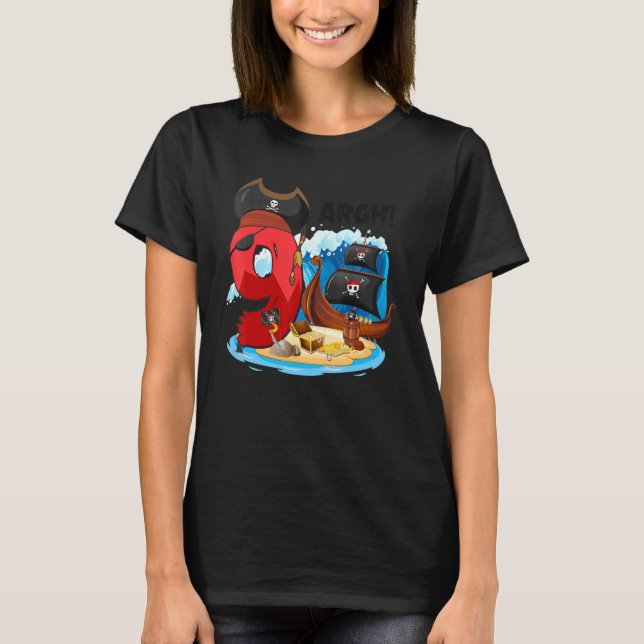 T-shirt 9 Ans Pirate Anniversaire Pirates Bateau Arr 9th B (Devant)