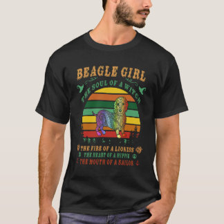 T-shirt 9 Beagle Girl - l'Âme - Le Feu - Le Cœur - T