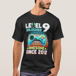 T-shirt 9 Déverrouillé Awesome 2012 Jeu Vidéo 9E Anniversa