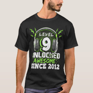 T-shirt 9 Déverrouillé Awesome 2012 jeu vidéo 9e anniversa