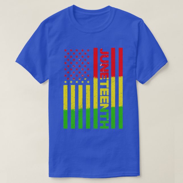 T-shirt 9 juin histoire de l'Afrique us drapeau américain  (Design devant)