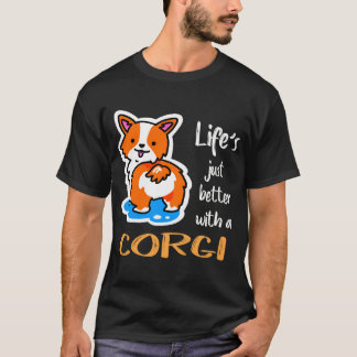 T-shirt 9 La vie est juste meilleure avec un Corgi 34