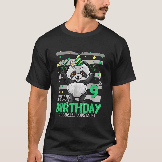 T-shirt 9 Panda It'S My 9Th (Devant)