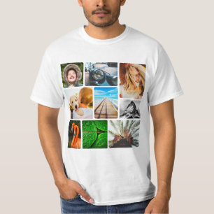 T-shirt 9 Photo Collage Modèle angles arrondis
