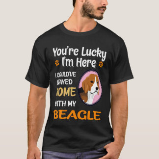T-shirt 9 Tu Es Heureux Chez Toi Avec Mon Beagle