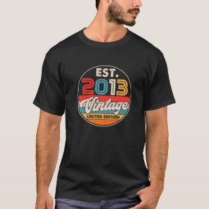 T-shirt 9 Years Old Bday Born In 2013 Vintage 9Th Birthday