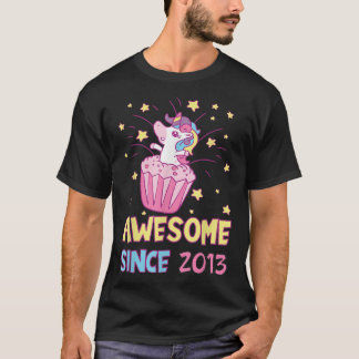 T-shirt 9e anniversaire 2013 Awesome depuis 2013 Unicorn