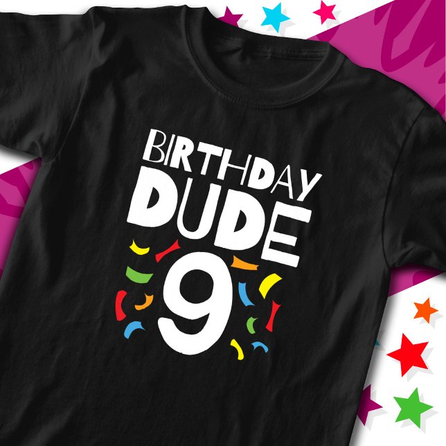 T-shirt 9e anniversaire 9 ans fête des garçons Anniversair (Créateur téléchargé)