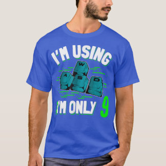 T-shirt 9e anniversaire 9 ans vieux PC Joueur WASD Jeu Vid