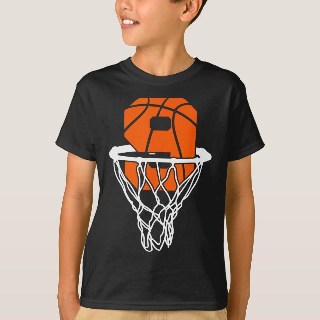T-shirt 9e anniversaire Basketball Nine 9 ans Garçons Enfa (Devant)