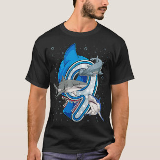 T-shirt 9e anniversaire Garçons Requin 9 ans Vieux Océan R