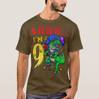T-shirt 9e anniversaire Pirate Dinosaur