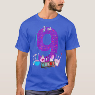 T-shirt 9e anniversaire pour le maquillage de petite fille