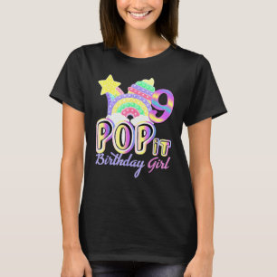 T-shirt 9e anniversaire Rainbow Fidget Pop It Birthday Gir