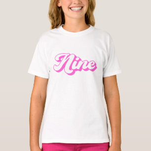 T-shirt 9e anniversaire Retro Girl