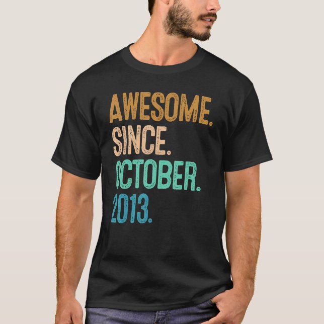 T-shirt 9e anniversaire stupéfiant depuis Octobre 2013 (Devant)