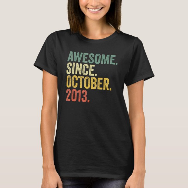 T-shirt 9e anniversaire stupéfiant depuis octobre 2013 9 a (Devant)