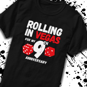 T-shirt 9e Anniversary Married 9 Years Vegas Anniversary