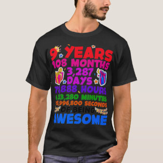 T-shirt 9e cadeau d'anniversaire pour les filles 9 ans êtr