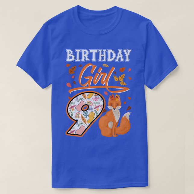 T-shirt 9e Fête Anniversaire fille mignonne Fo Lover Zoo A (Design devant)