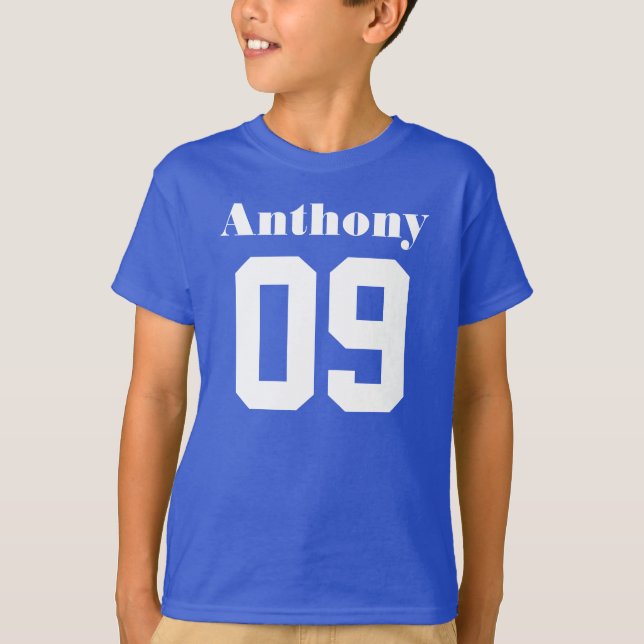 T-shirt 9ème Nom fait sur commande de la chemise | (Devant)