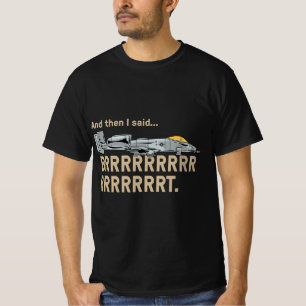T-shirt A10 Thunderbolt Warthog BRRRRT Attaque Jet amusant