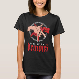 T-shirt A bas mes démons Deal Handshake Esthétique Humou