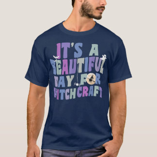 T-shirt A Beautiful Day For Witchcraft Retro Witch Ac