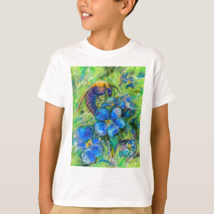 T-shirt A Bee & Forget-me-not Flowers