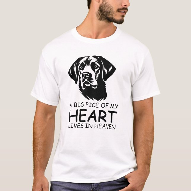 T-SHIRT A BIG PICE OF MY HEART LIVES IN HEAVEN (Devant)