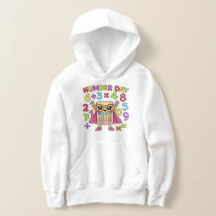 T-shirt à capuche avec personnage de calculatrice