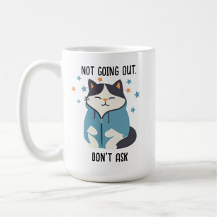 T-shirt à capuche de chat, mug à café drôle, pas d