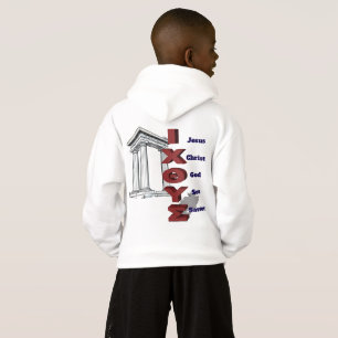 T-shirt à capuche pour enfants avec ICTHYS  acrony