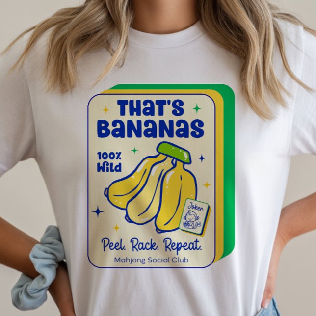 T-shirt à carreaux de Mahjong "C'est Bananas" (Créateur téléchargé)